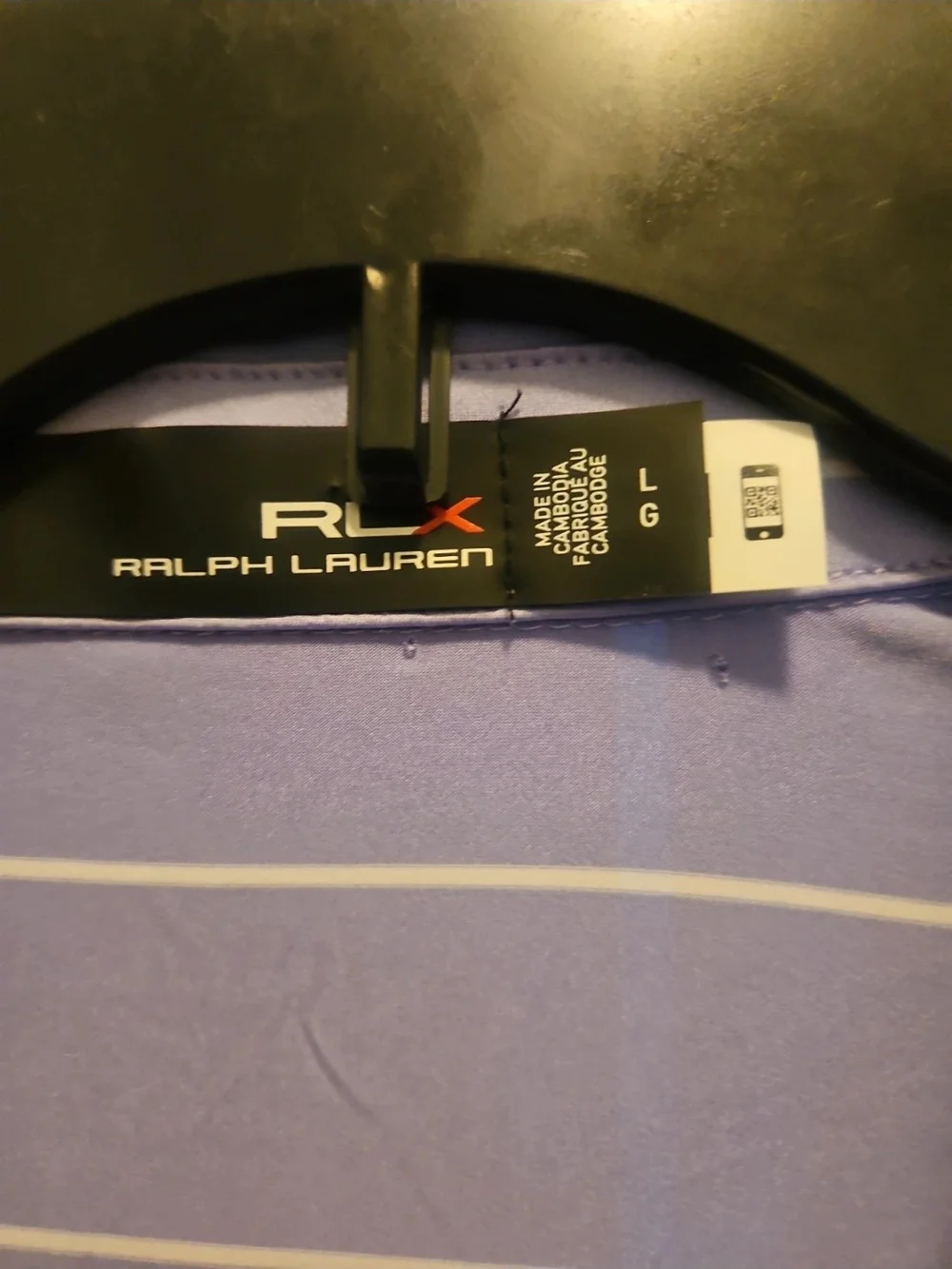 Ralph Lauren Men’s Liliac Polo with White Stripes